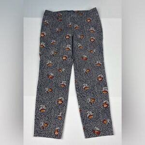Old Navy Women Size 8 Pants Pixie Mid Rise Floral Cropped Skinny Fit Cotton